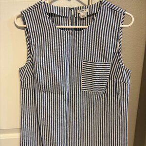 J. Crew Factory Sleeveless Striped Blouse